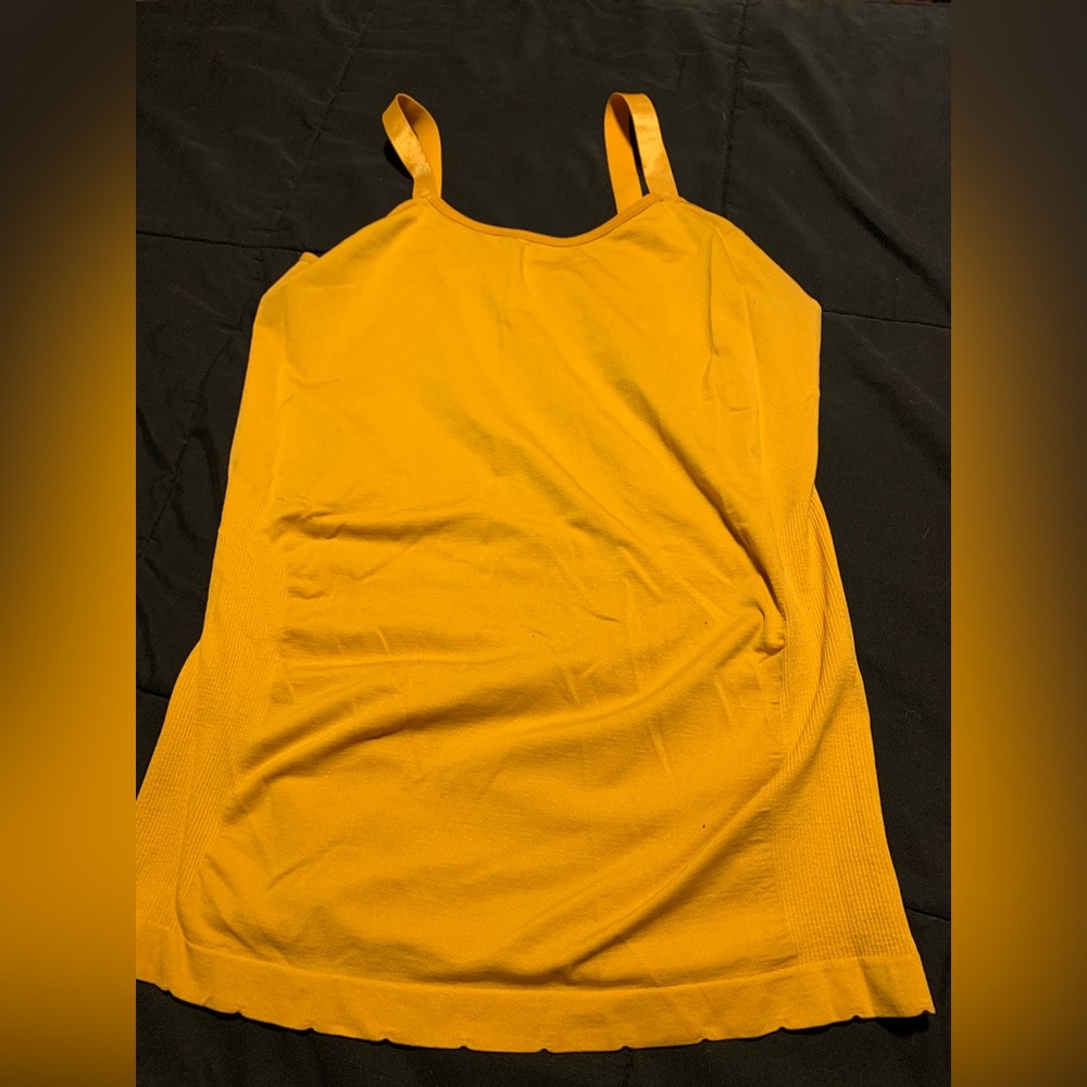 Mustard yellow, sinchy waist tank top